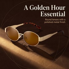 Vintage Oval Sunglasses UV380 Shades Men Women Sports Driving Beach Casual Wear picture
