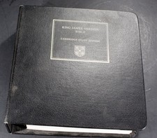 vintage Cambridge study edition King James india paper wide margin loose leaf picture