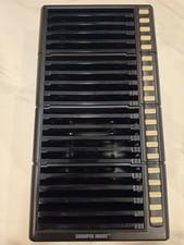 Vintage Sharper Image One Touch CD Case Rack Storage Tower Holder 20 Discs *Read picture