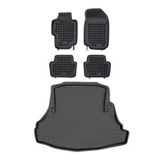 RezawPlast Floor Mats for Acura TSX 2004-2008 PE Cargo Mat Custom Fit Odor Black picture