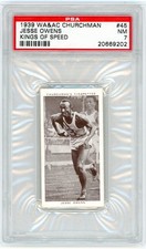 1939 Churchman's Kings of Speed - Jesse Owens #45 PSA 7 picture