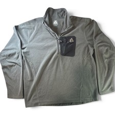 First Ascent by Eddie Bauer mens quarter-zip fleece pullover Large gray picture