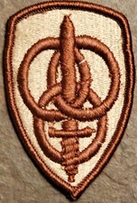 US ARMY 3rd PERSONNEL COMMAND DCU DESERT TAN BROWN SUBDUED PATCH VTG ORG NOS  picture