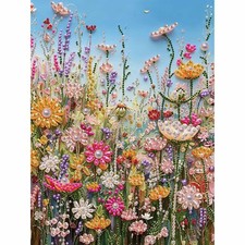 Wild Flowers Pearl Diamond Painting Kit 12 x 16 Inch picture