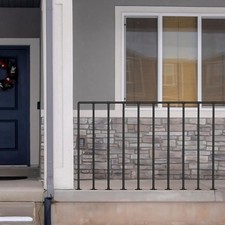 Outdoor Metal Guard Rail, Right-Angle Connectors, Porch Railing for Flat Surface picture