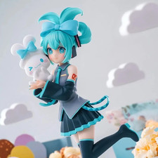 17CM Anime Hatsune Miku X Cinnamoroll Figure Anime Peripheral Collectible Models picture