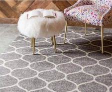 Unique Loom Trellis Frieze Collection Area Rug-Modern Morroccan Inspired Geom... picture