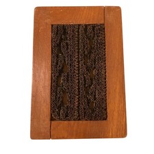 Vintage Wood And Copper Batik Textile Printing Block Wall Decor picture