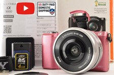 [Top Mint+++] SONY Alpha A5000 Digital Camera PINK & SELP1650 Lens English OK picture