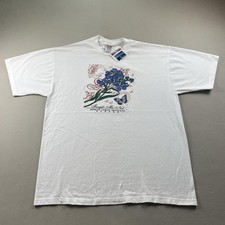Vintage Alaska T-Shirt Mens XL White Mount Roberts Juneau Aerial Tramway Flower picture