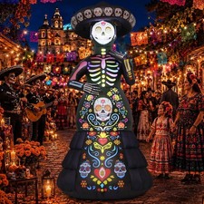 7.2FT Halloween Inflatables Outdoor Decorations Ghost Bride Halloween Blow Ups w picture