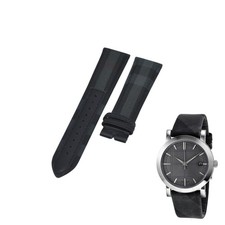 BU1758 20mm Black Leather Strap For Burberry picture