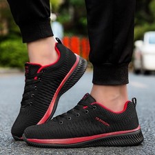 Men Running Walking Knit Shoes Fashion Casual Men Sneakers Breathable Sport picture