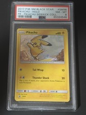 2017 POKEMON SM BLACK STAR PROMO PIKACHU SIDEKICK COLL #SM98 PIKACHU-HOLO PSA 8 picture