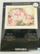Vtg 2006 Dimensions Gold Collection TULIP TRIO Counted Cross Stitch Kit SEALED picture