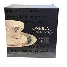 Oneida Dinnerware Set, Botanica 12-Piece Dinnerware Set, Service For 4 picture