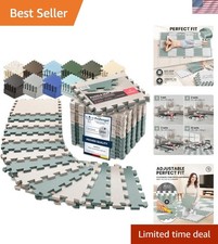 Customizable EVA Foam Gym Flooring - 18 Tiles, Slip-Resistant & Lightweight picture