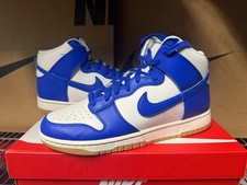 Mens size Nike Dunk Hi High Retro Se Phantom-Racer Blue-Pale Ivory FV6612-001 picture