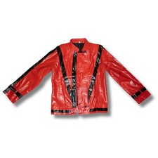 Michael Jackson Thriller Red Leather Jacket Halloween Cosplay Costume Adult picture