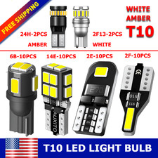 2/10/20/30X T10 LED License Plate Light Bulbs 6000K Super Bright White 168 2825 picture