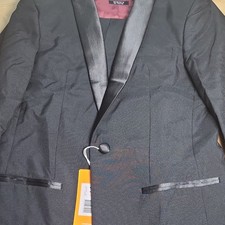 NWT Size 16 Slim Black Tuxedo Suit OppoSuits Boys  Set 3pc Satin Lined w Bow Tie picture