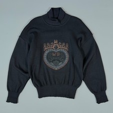 Bogner M men’s black embroidered logo long neck sweater golf NEW picture