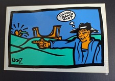 Vintage 1988 Mark Gonzales Gonz Torquay Ramp Riot Skateboard Sticker NOS Rare  picture