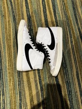 Barely Worn Men’s 12 Nike Blazer 77 White And Black Highs With Custom Laces picture