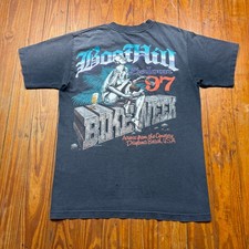 Vintage 1997 Boot Hill Saloon Bike Week Sorayama Shirt Mens Medium Faded 90s picture