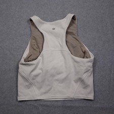 Lululemon Tank Top Womens 8 White High Neck Cropped Wunder Train Racerback picture