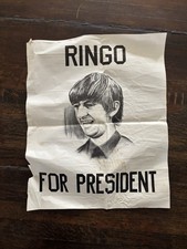 VTG 1964 Beatles Ringo For President Poster Original JER Products Beatlemania picture