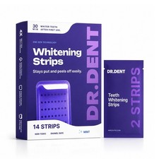 DR.DENT Purple Teeth Whitening Strips Peroxide Free 14 Strips picture