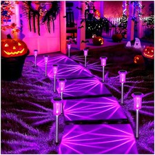 DENICMIC SOLAR HALLOWEEN LIGHTS OUTDOOR WATERPROOF 10 PACK YARD DECOR picture