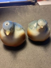 Bluebird Chubby Vintage Ceramic Salt and Pepper Shakers picture