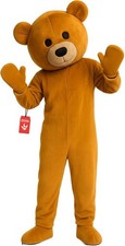 Morph Adult Brown Bear Costume Unisex Teddy Bear Mascot Ted Jumpsuit Halloween picture