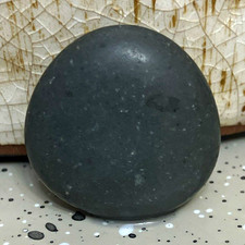 Black/Dark Gray Polished Pebble/Stone Crystal Specimen Sphere/Pebble picture