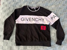 Givenchy Black and White Logo Embroidered Sweatshirt Size XL Authentic picture