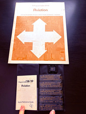 Vintage 1977 Texas Instruments TI 58/59 Aviation Software Module Manual & Wallet picture