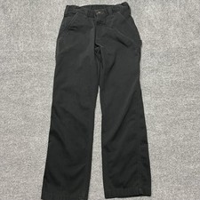 Carhartt Pants Mens 30x30 Black Relaxed Fit Carpenter Workwear Utility B324 picture
