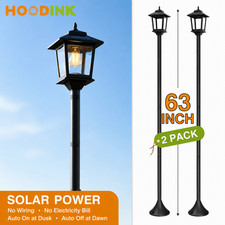 2 pcs Solar Lamp Post Lights Outdoor Garden Post Lantern Waterproof for Patio picture