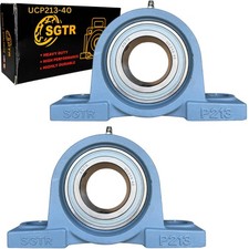 (2 Pack) Premium Heavy Duty UCP213-40 Pillow Block Bearing, 2 1/2 inch Bore picture