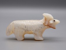 Mary Tsikewa (d) Mother-of-Pearl Zuni Goat Fetish picture