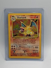 1999 Pokemon Charizard 4/102 Base Set Unlimited Holo Rare WOTC MP Vintage picture