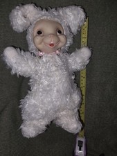 Vintage Rushton Plush Rubber Face Bunny Rabbit picture
