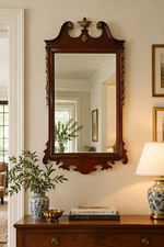 The Halle Bros. Co. Mahogany Wood American Chippendale Style Mirror picture