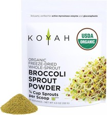 KOYAH Organic Broccoli Sprout Powder Freeze-Dried Active Myrosinase 36 Servings picture