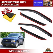 4Pcs Smoke Tape-on Window Visor Rain Guard For 2000-2006 Chevy Tahoe GMC Yukon picture