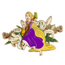 Disney Tangled Rapunzel Strings & Sunshine Jumbo Collectible Trading Pin picture