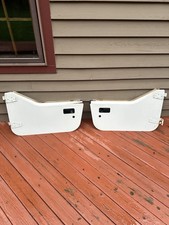 97-06 Jeep Wrangler TJ OEM Half Hard Doors White w/ Tan Panels picture