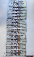2009 A 100 Dollar Bill Notes In Sequential Order Total 16 picture